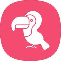 Toucan Glyph Curve Icon vector