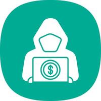 Money Laundering Glyph Curve Icon vector