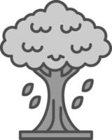 árbol glifo curva icono vector