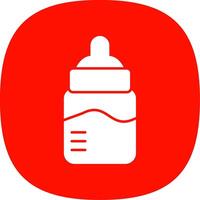 Baby Bottle Glyph Curve Icon vector