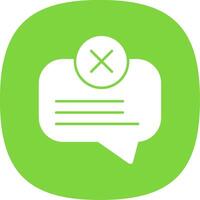 No Message Glyph Curve Icon vector