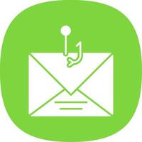 Phishing Glyph Curve Icon vector