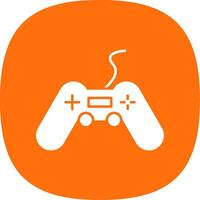 Gaming Glyph Curve Icon vector