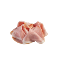 Fresh ham slices cut out isolated transparent background png