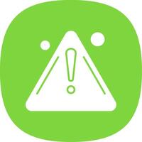 Warning Glyph Curve Icon vector