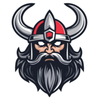 colección de vikingo cabeza logo diseños aislado png