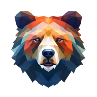 verzameling van kleurrijk abstract beer hoofd logo ontwerpen geïsoleerd png