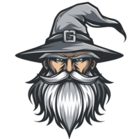 Collection of Wizard Head Logo Designs Isolated png