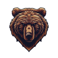 Collection of Brown Bear Logo Designs Isolated png