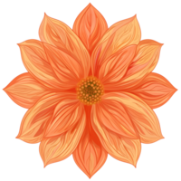Variety of Top View Flat Flowers Isolated png