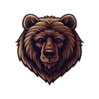 Collection of Brown Bear Logo Designs Isolated png