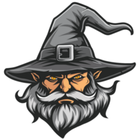 Collection of Wizard Head Logo Designs Isolated png