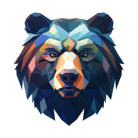 coleção do colorida abstrato Urso cabeça logotipo desenhos isolado png