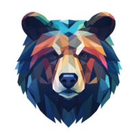 verzameling van kleurrijk abstract beer hoofd logo ontwerpen geïsoleerd png