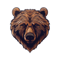 Collection of Brown Bear Logo Designs Isolated png