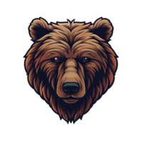 Collection of Brown Bear Logo Designs Isolated png