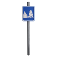 National park sign on the road clipart flat design icon isolated on transparent background, 3D render road sign and traffic sign concept png