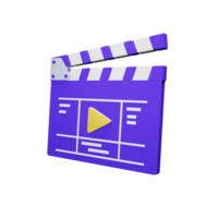 Clapperboard 3D Icon png