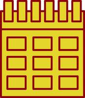 Calendar Line Two Color Icon vector