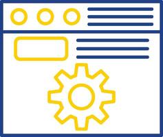 Information Management Line Two Color Icon vector