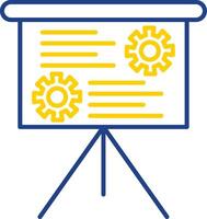 Presentation Line Two Color Icon vector