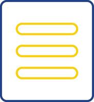 Menu Line Two Color Icon vector