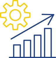 Growth Line Two Color Icon vector