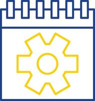 Calendar Line Two Color Icon vector