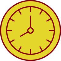 Wall Clock Line Two Color Icon vector