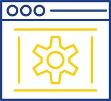 Optimization Line Two Color Icon vector
