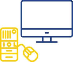 Computing Line Two Color Icon vector