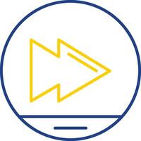 Skip Line Two Color Icon vector
