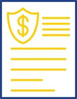 Insurance Line Two Color Icon vector