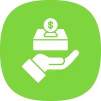 Donate Glyph Curve Icon vector