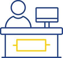 Cashier Line Two Color Icon vector