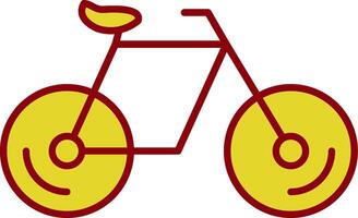 bicicleta glifo curva icono vector