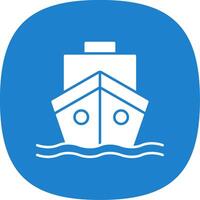 Shipping Glyph Curve Icon vector