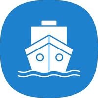 Shipping Glyph Curve Icon vector