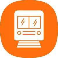 Train Glyph Curve Icon vector