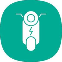 Scooter Glyph Curve Icon vector