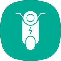 Scooter Glyph Curve Icon vector