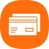 Credit Card Glyph Curve Icon vector