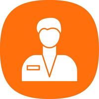 Postman Glyph Curve Icon vector