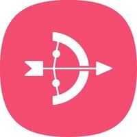 Archery Glyph Curve Icon vector