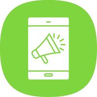 Marketing Glyph Curve Icon vector