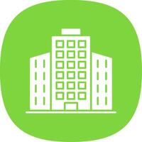 Building Glyph Curve Icon vector