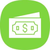 Money Glyph Curve Icon vector