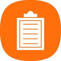 Clipboard Glyph Curve Icon vector