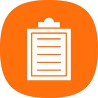 Clipboard Glyph Curve Icon vector