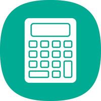 Calculator Glyph Curve Icon vector